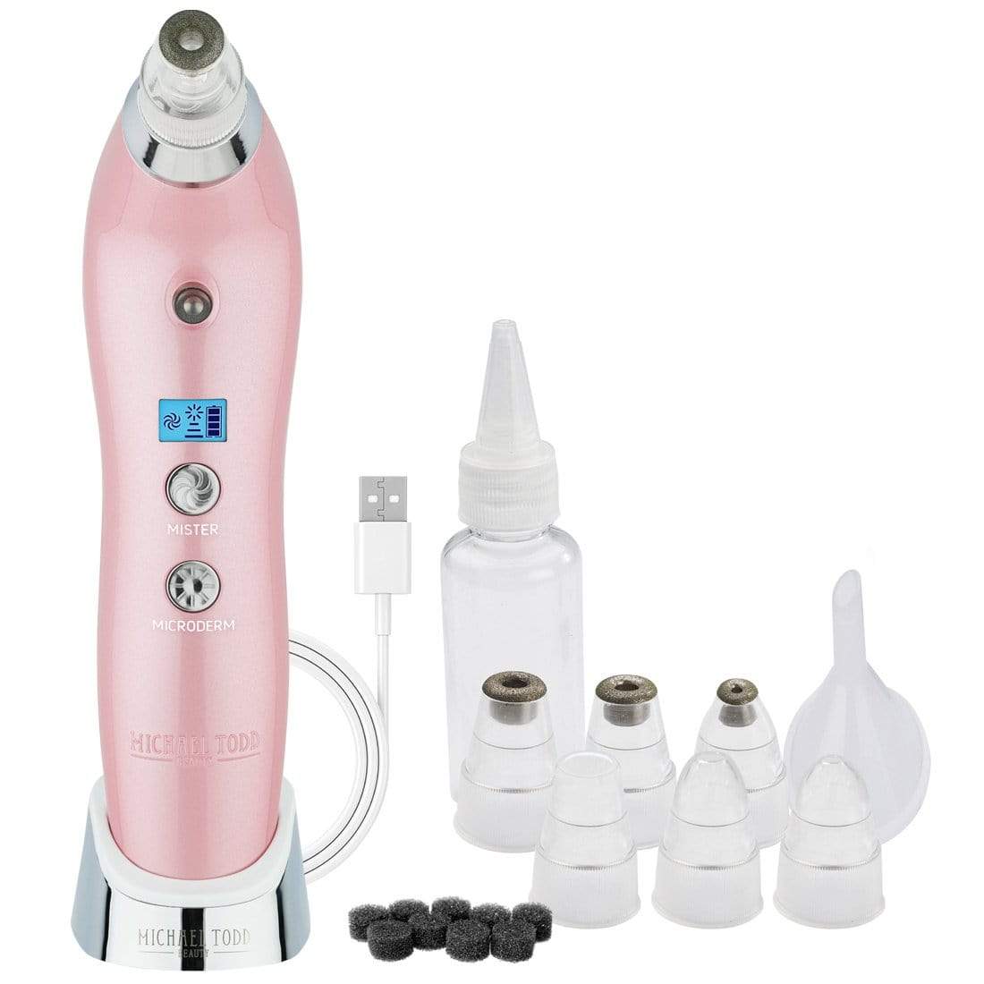 Pink Marble Sonic Refresher At Home Microdermabrasion System. visible_badge