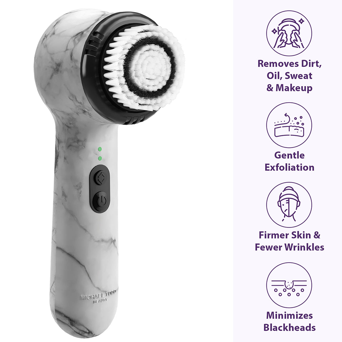 White Marble Soniclear Petite Sonic Facial Cleansing Brush