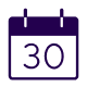 30 days guarantee icon