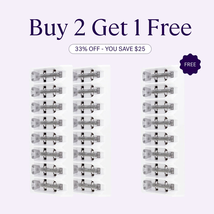 Three sets of Sonicsmooth Refill Blades by Michael Todd Beauty are displayed, featuring 
