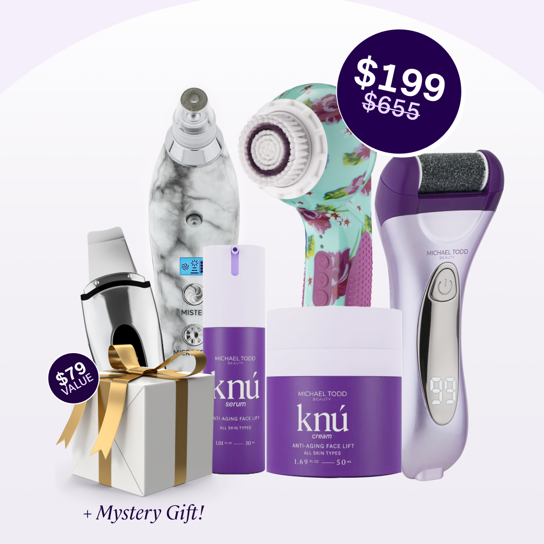 Explore the Glow All Day Bundle from Michael Todd Beauty, which includes a variety of skincare devices and creams featuring the Soniclear Elite, now available for only $199, down from its original price of $655. Additionally, enjoy a surprise gift valued at $79.