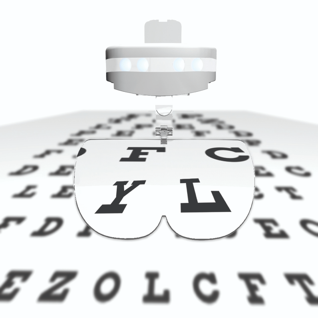 An Younilook Cosmetic Readers eye chart for vision assistance by Michael Todd Beauty.