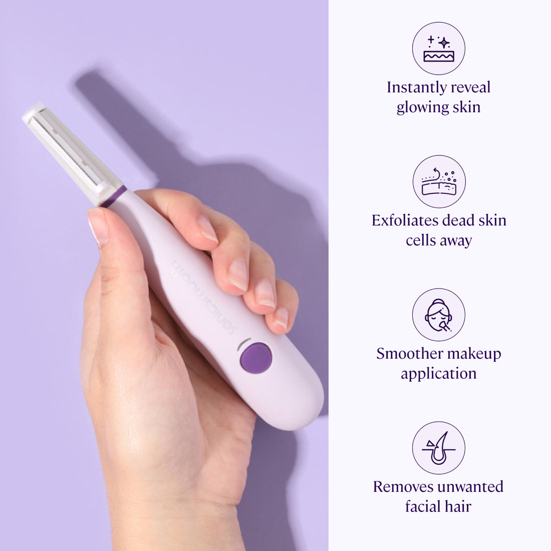 Pink Sonicsmooth Sonic Dermaplaning System