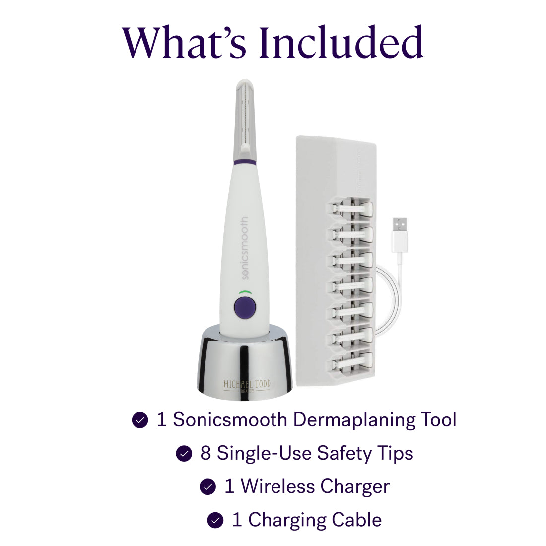 White Sonicsmooth Sonic Dermaplaning System