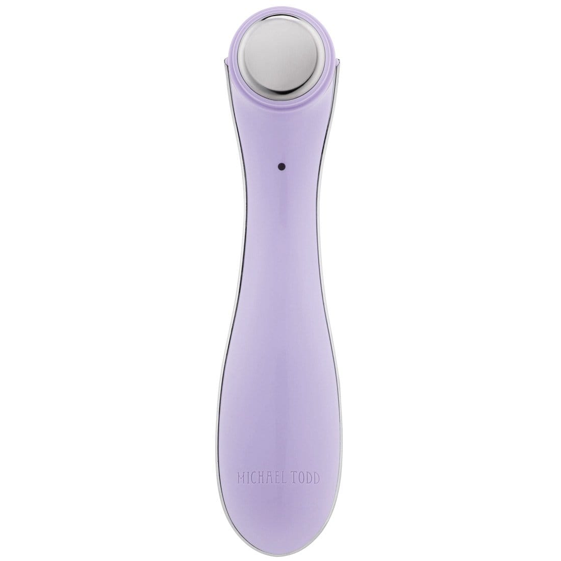 A purple Stay Balanced device with a round object for skincare delivery system by Michael Todd Beauty.