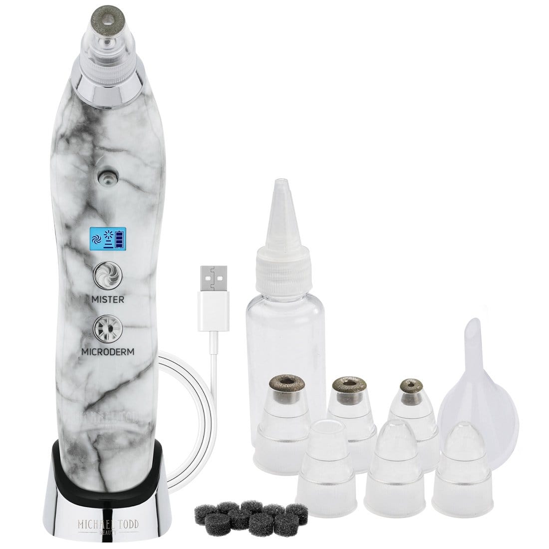 White Marble Sonic Refresher At Home Microdermabrasion System