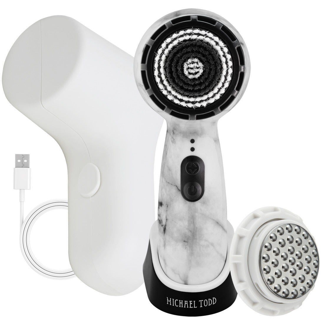 White Marble Soniclear Petite Sonic Facial Cleansing Brush